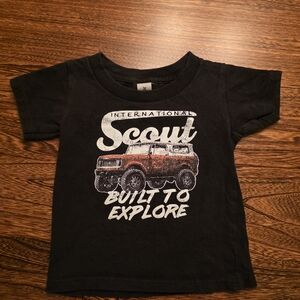 Vintage Scout Explore Boys Toddler T-shirts Trucks 4wd Black Soft Size 2T